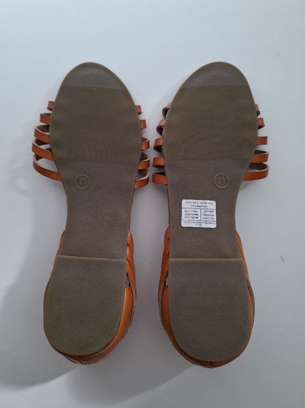 Steve Madden Orange-Tan Woven Slide Sandals SZ 11 - Picture 2 of 3